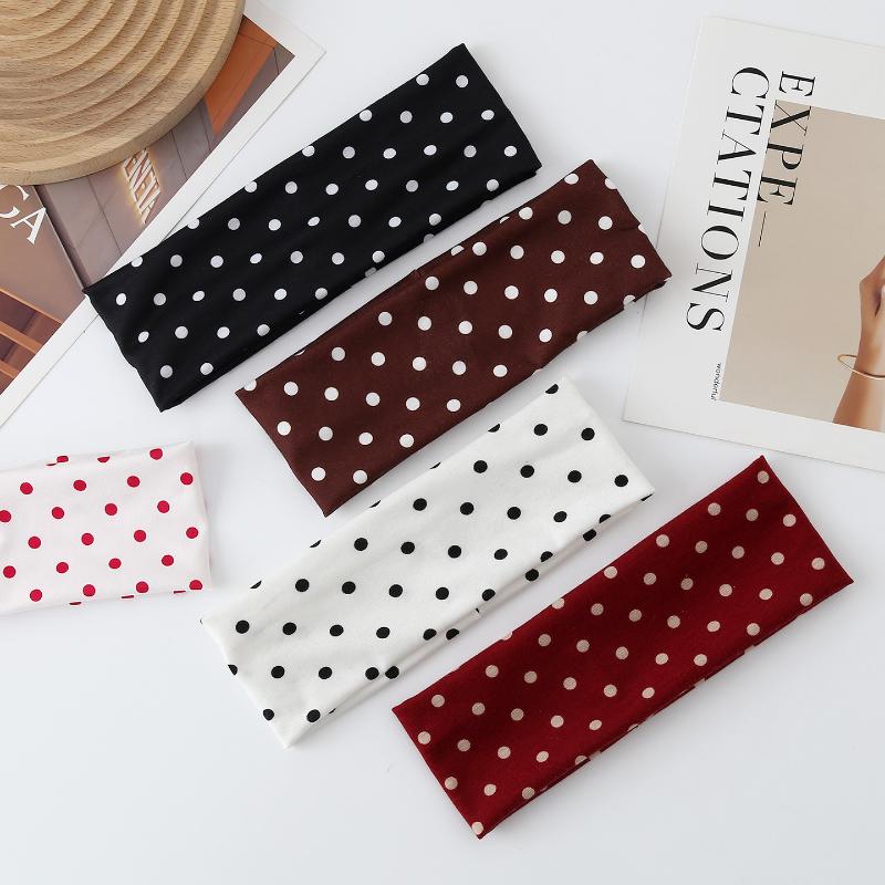 J-Yoga Fitness - Fascia per capelli elastica a pois