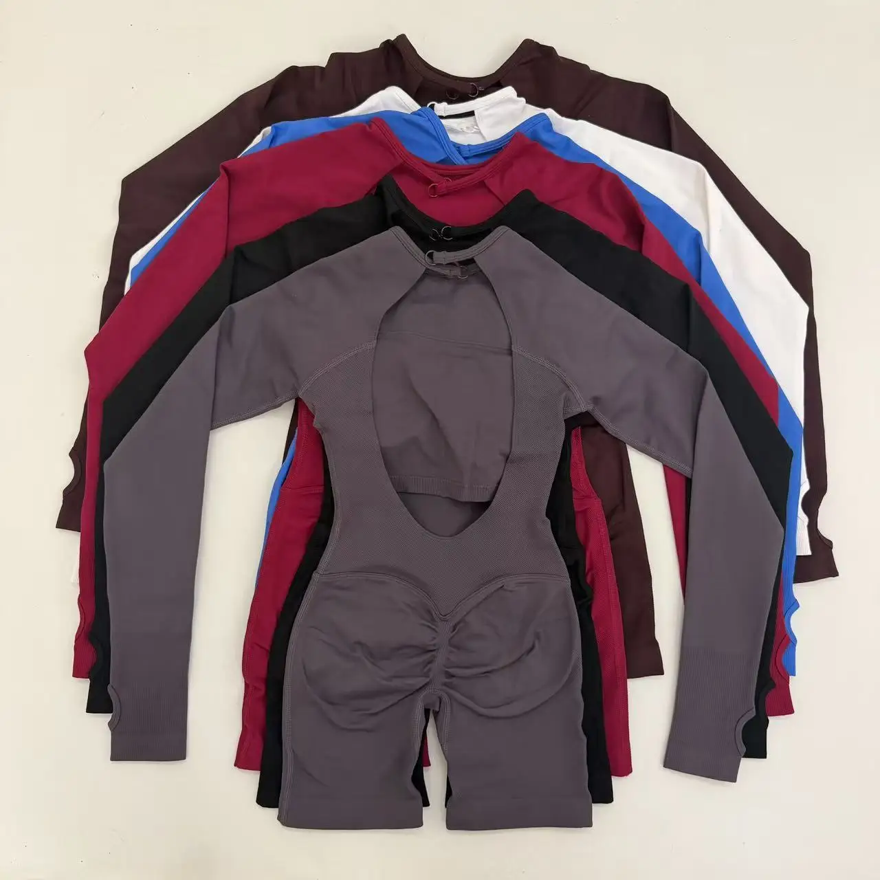 Yoga Fitness Jumpsuit - Tuta Sportiva da Donna a Maniche