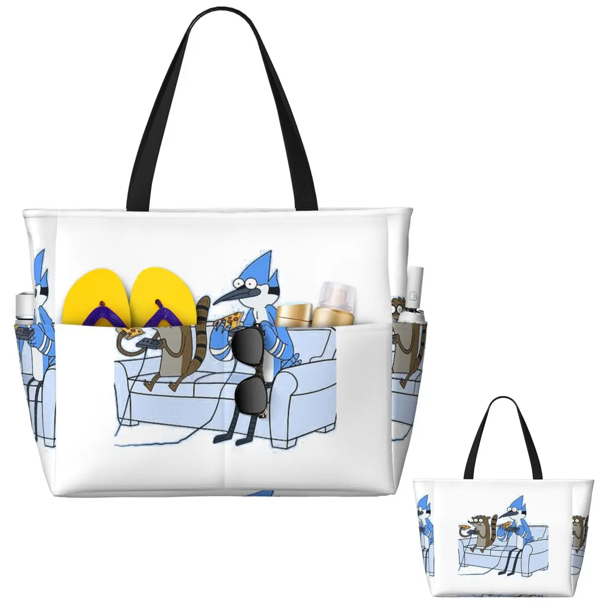 Yoga Fitness Video - Borsa da spiaggia Mordecai And Rigby