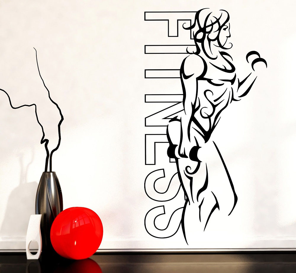 Yoga Health & Fitness Center - Autoadesivi della parete Del Vinile Per
