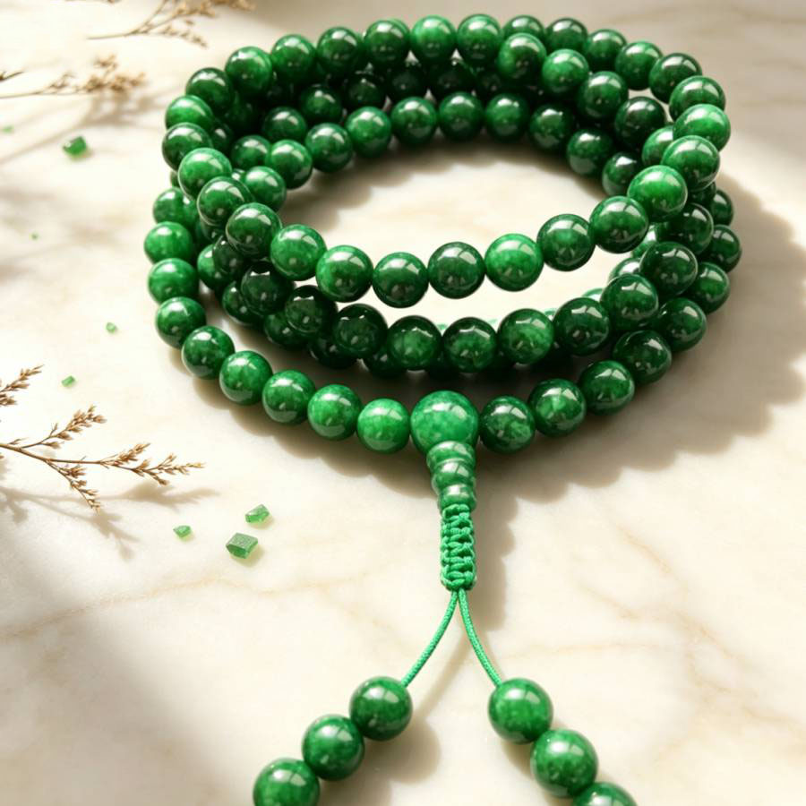 Yoga Health & Fitness Center - 6mm 108 naturale verde giada perline