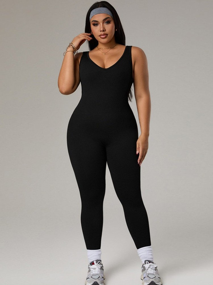 Yoga Fitness Jumpsuit - Tuta sportiva da donna taglie forti