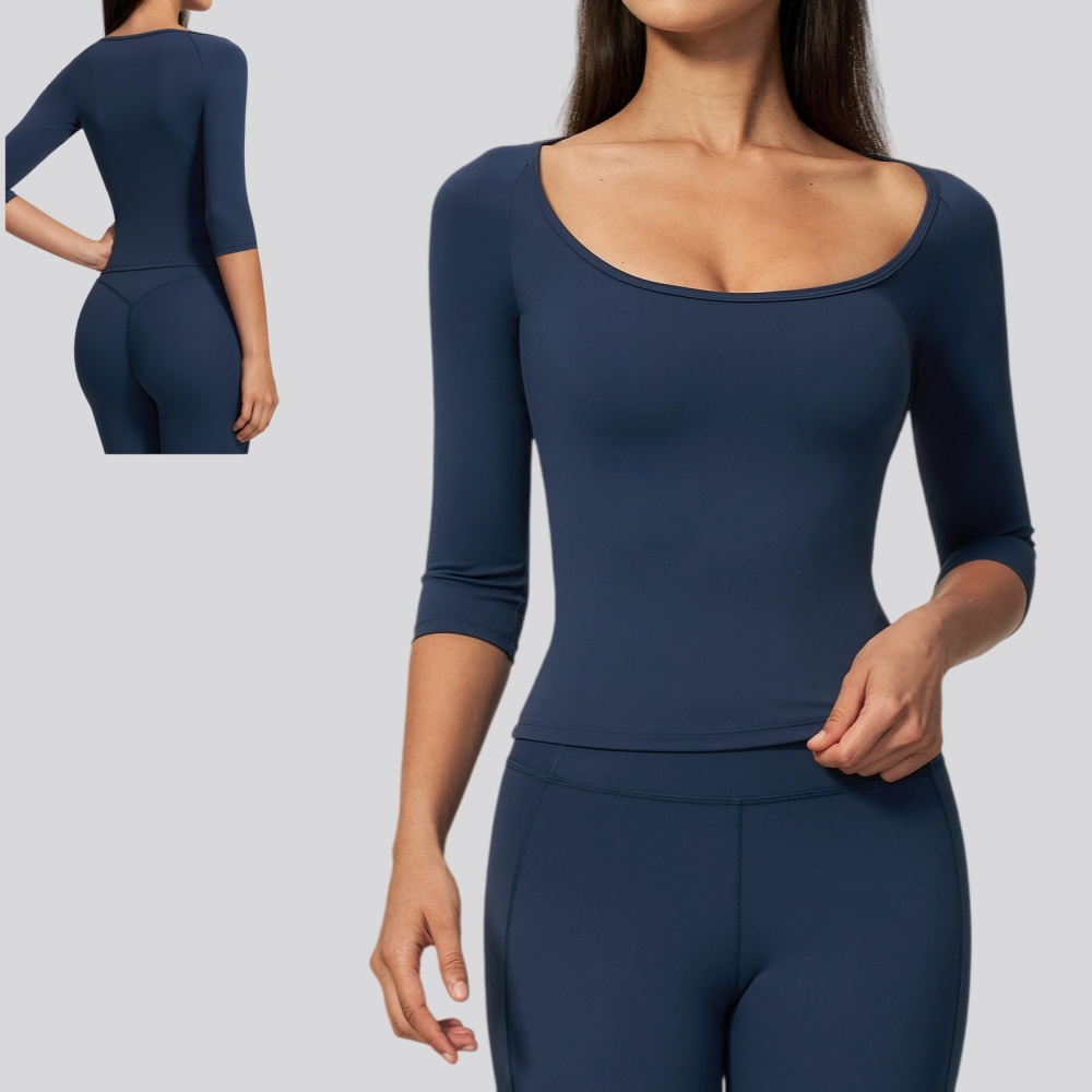 J-Yoga Fitness - Top Yoga a Maniche 3/4 per