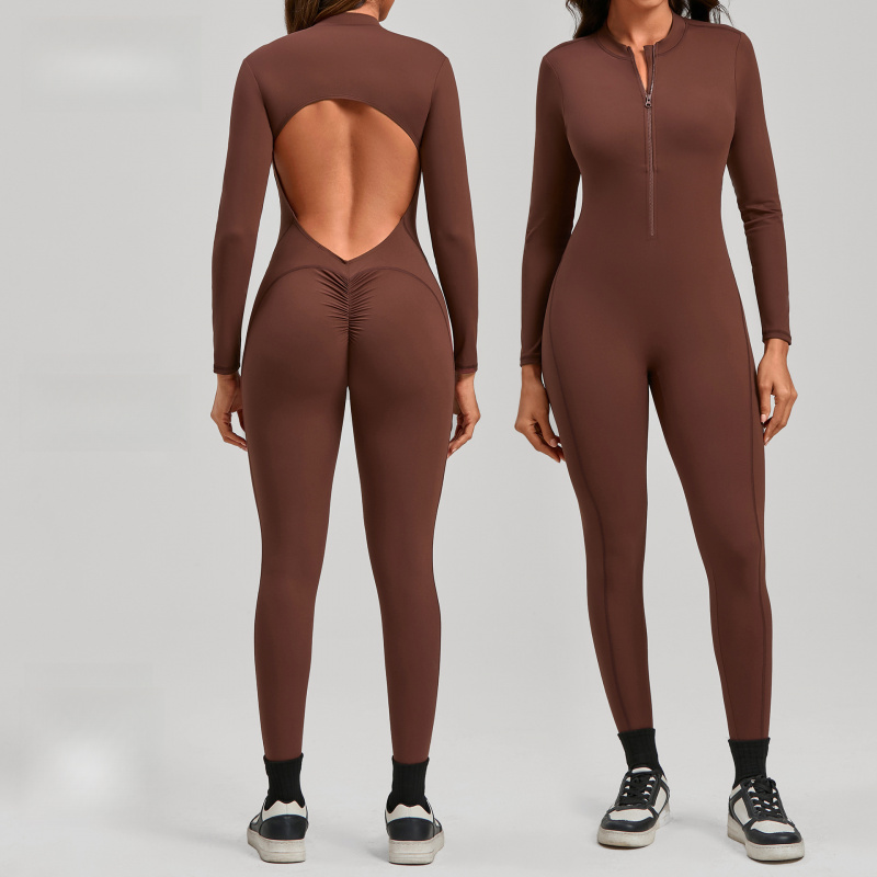 Yoga Fitness Jumpsuit - Tuta da yoga a maniche lunghe