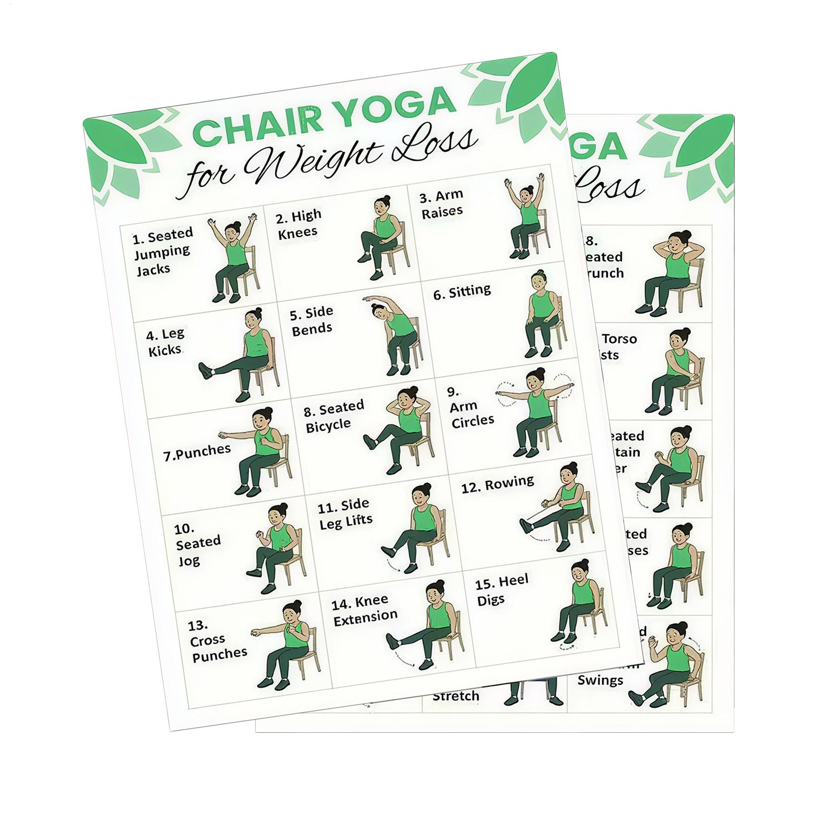 Yoga Health & Fitness Center - 2 Poster Yoga per Casa, Palestra,