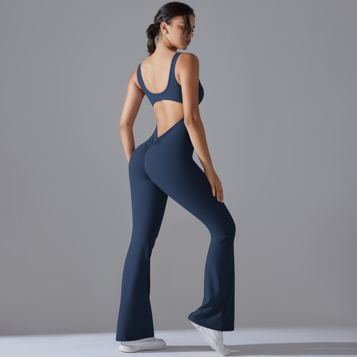 Tuta sexy con scollo a V poste - Yoga Fitness Jumpsuit recensione e prezzo