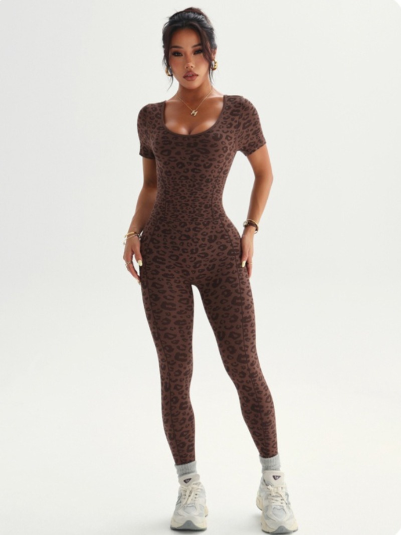 Tuta intera leopardata da donn - Yoga Overall Fitness recensione e prezzo