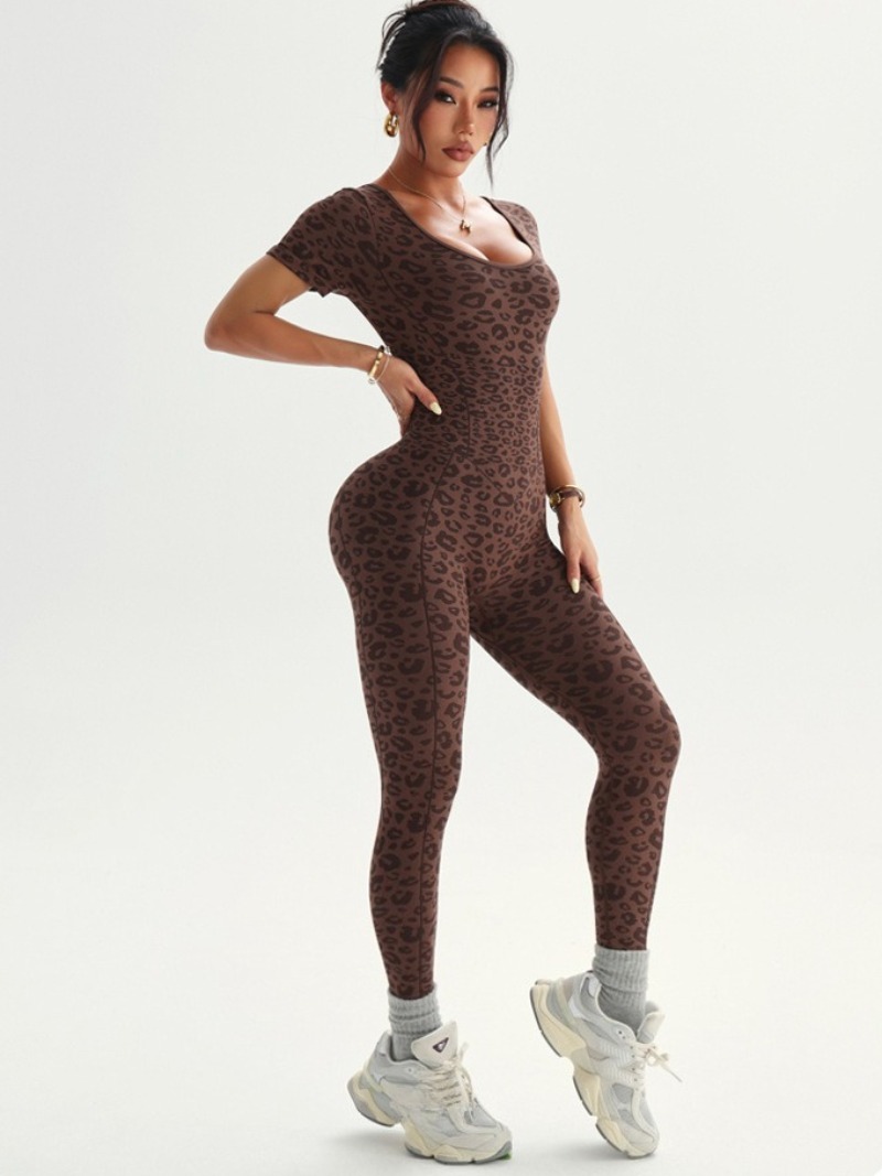 Tuta intera leopardata da donn - Yoga Overall Fitness recensione e prezzo