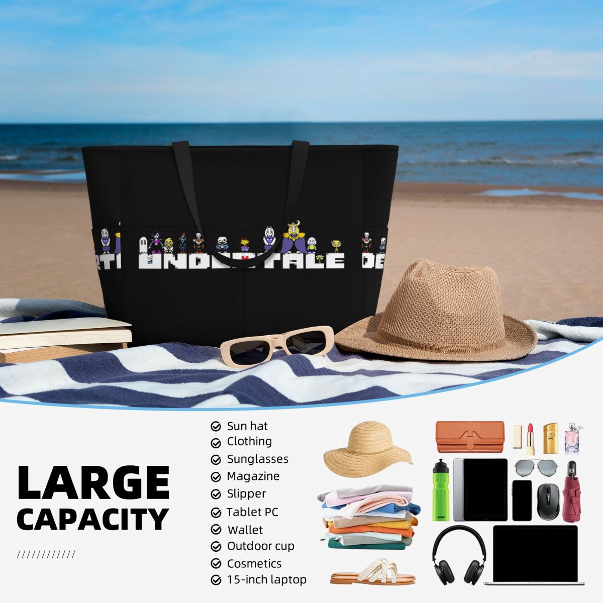 Borsa tote da spiaggia con gra - Yoga Fitness Video recensione e prezzo
