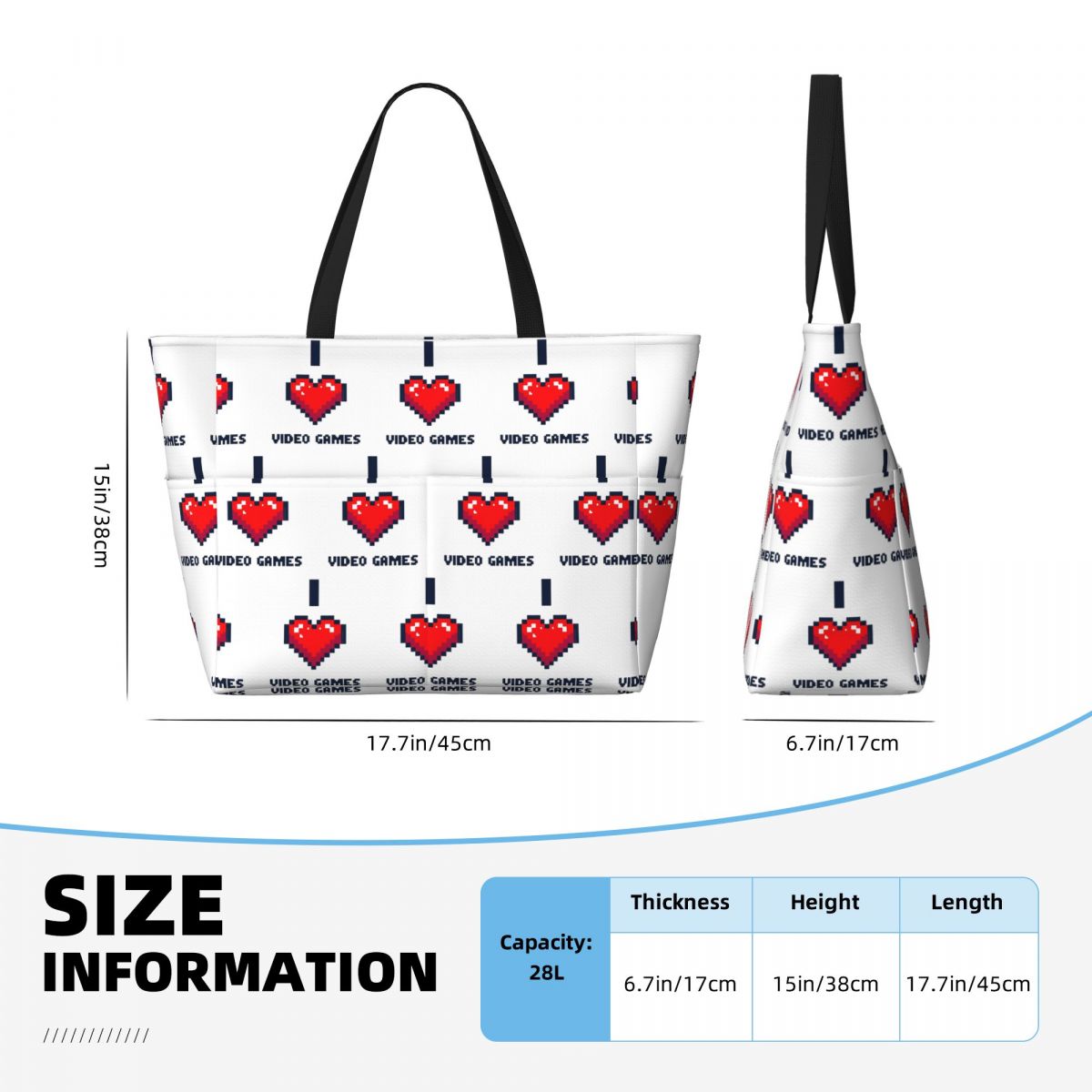 Borsa da spiaggia I Heart Vide - Yoga Fitness Video recensione e prezzo